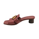 Christian Dior 30 Montaigne Heeled Slide Dusty Pink Calfskin Size 36 1/2