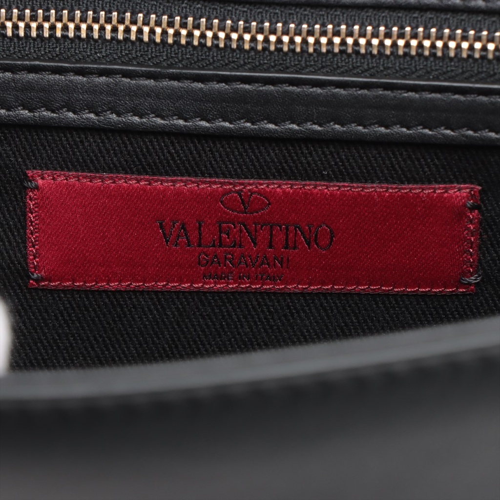 Valentino Rockstud Leather Chain Shoulder Bag Black