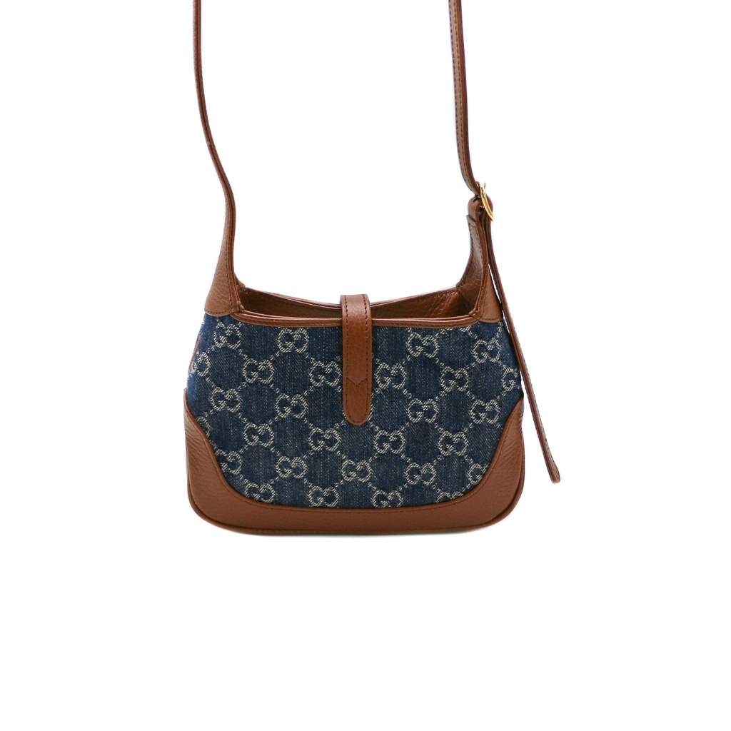 Gucci Blue Denim Mini Jackie 1961 Shoulder Bag