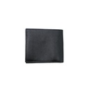 Prada Unisex Plain Leather Folding Wallet Black Wallet