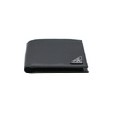 Prada Unisex Plain Leather Folding Wallet Black Wallet