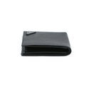 Prada Unisex Plain Leather Folding Wallet Black Wallet