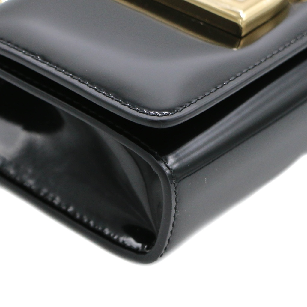 Dolce&Gabbana 3.5 Patent Leather Phone Bag Black