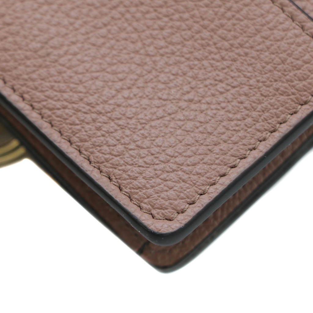 Chloe-11411 Alphabet Mini Tri Fold Dusty Pink Wallet