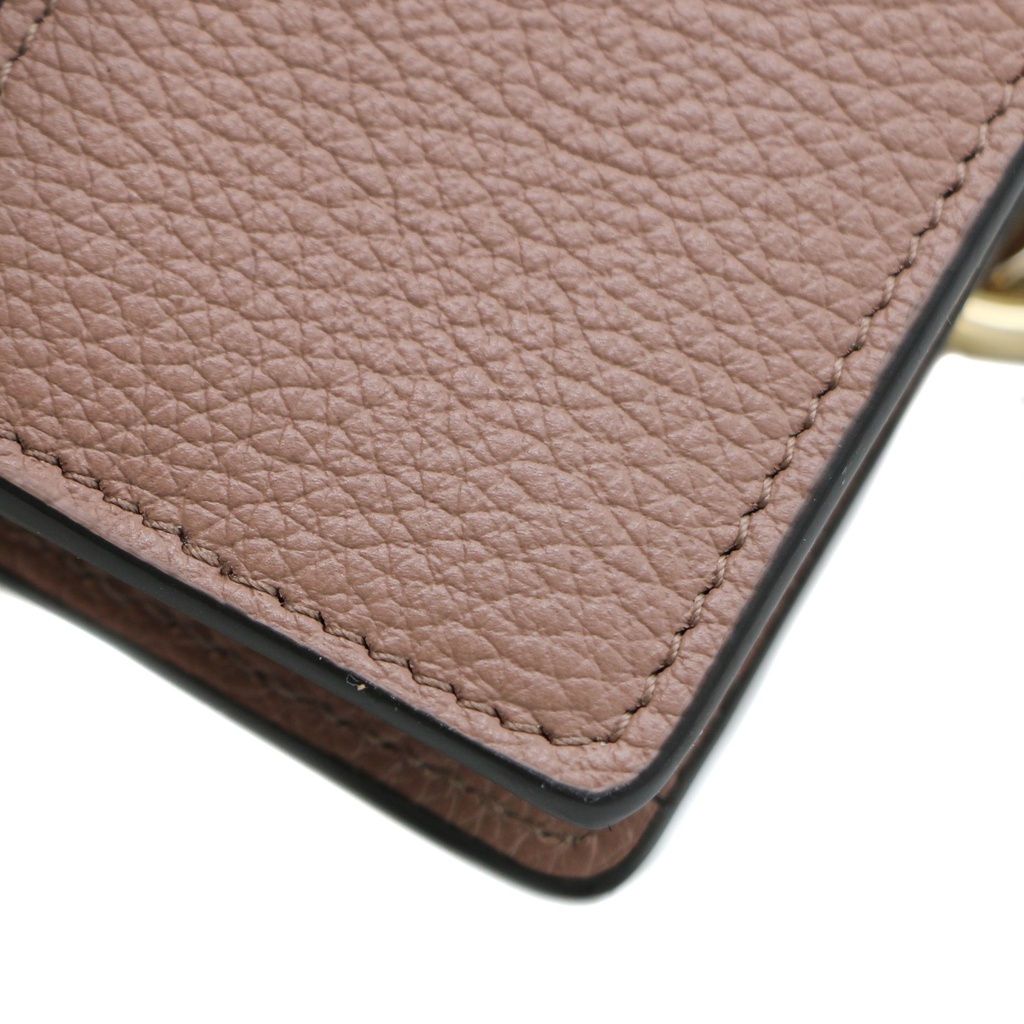 Chloe-11411 Alphabet Mini Tri Fold Dusty Pink Wallet