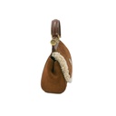 Dolce&Gabbana Mini Sicily Handbag Suede And Faux Fur Brown
