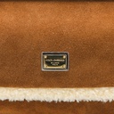 Dolce&Gabbana Mini Sicily Handbag Suede And Faux Fur Brown