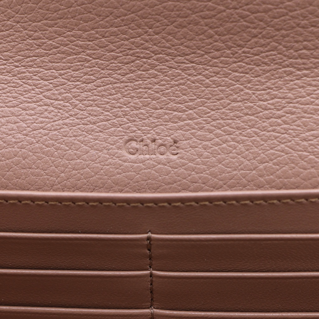 Chloe-11374 Alphabet Long Flap Wallet Dast Pink 032311065