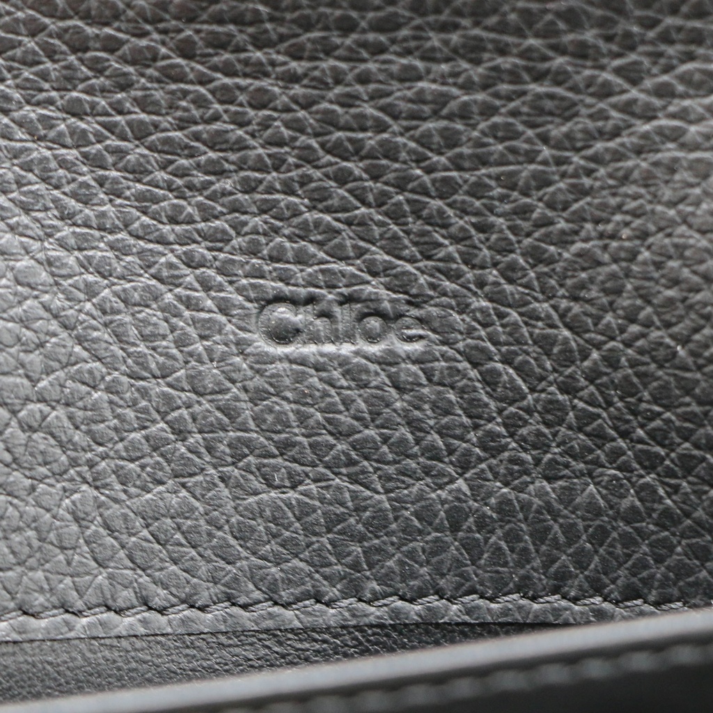 Chloe-11368 Chloe Alphabet Long Flap Wallet Black 022311065