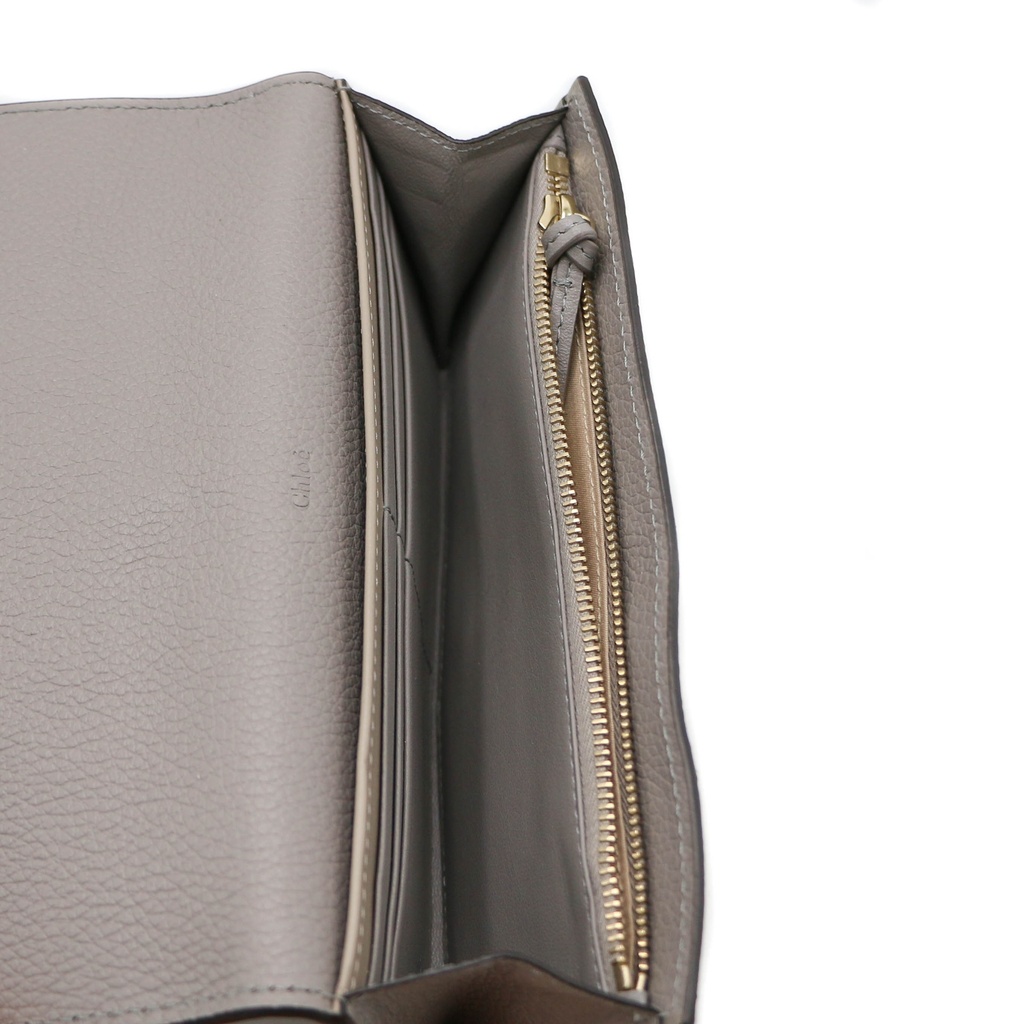 Chloe-11385 Alphabet Long Flap Wallet Dast Grey 032311065