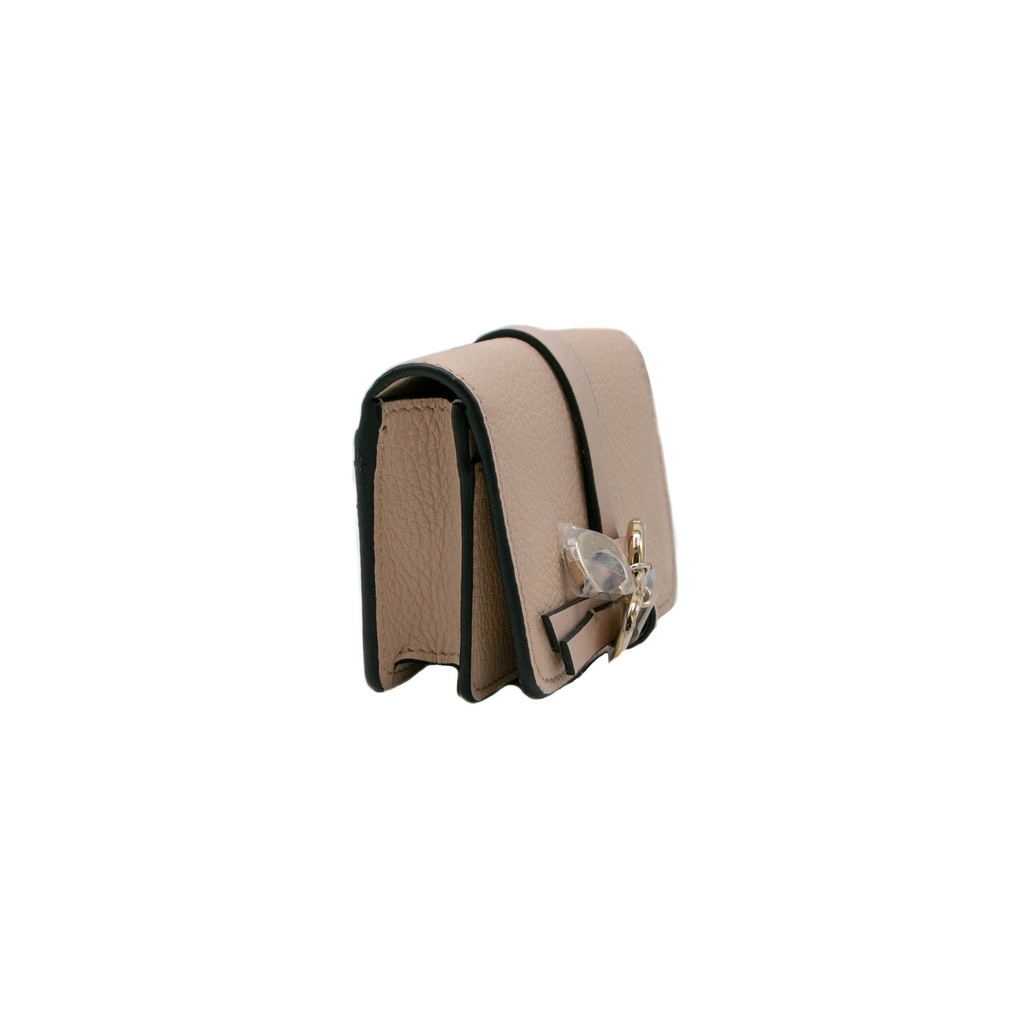 Chloe-11410 Alphabet Mini Tri Fold Pink Wallet