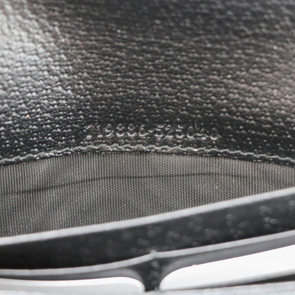 Gucci Web Ophidia Continental Black Leather Wallet 719886