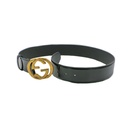 Gucci Interlocking G Buckle Wide Belt 763389 Size 85 34