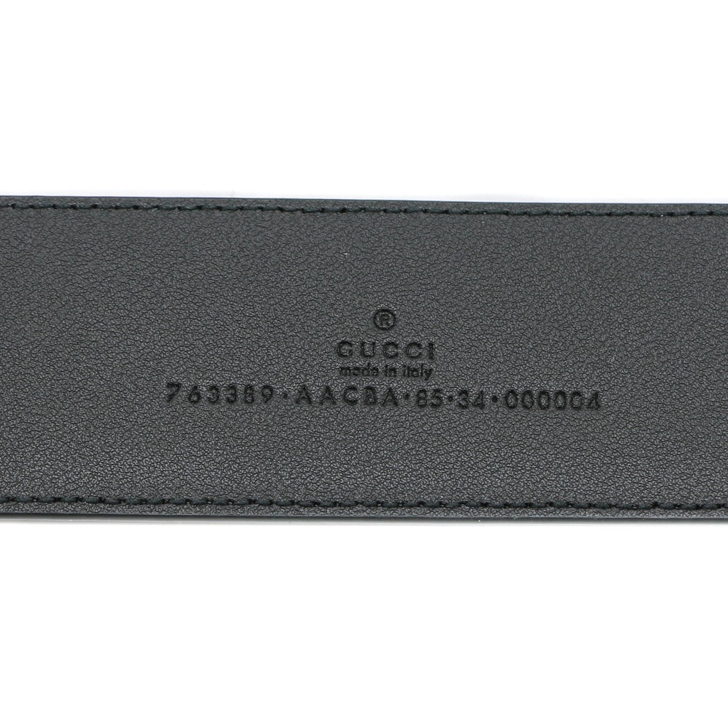 Gucci Interlocking G Buckle Wide Belt 763389 Size 85 34