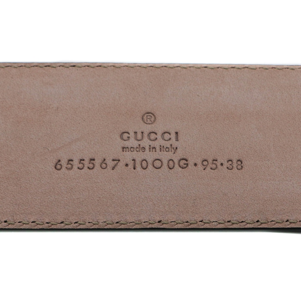 Gucci G Buckle Belt Black 655567 Size 95 38