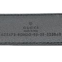 Gucci Square Buckle Black Leather 625473 Size 95 38
