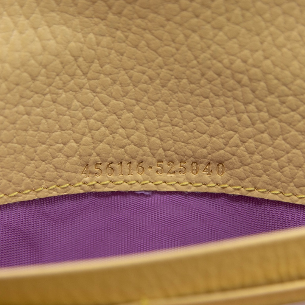 Gucci GG Marmont Leather Continental Wallet Beige and Yellow 456116