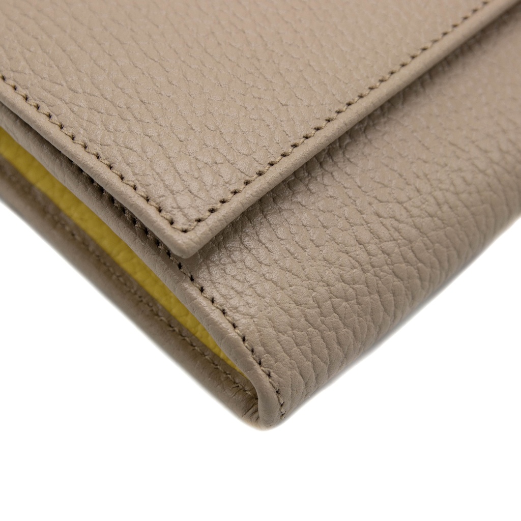 Gucci GG Marmont Leather Continental Wallet Beige and Yellow 456116