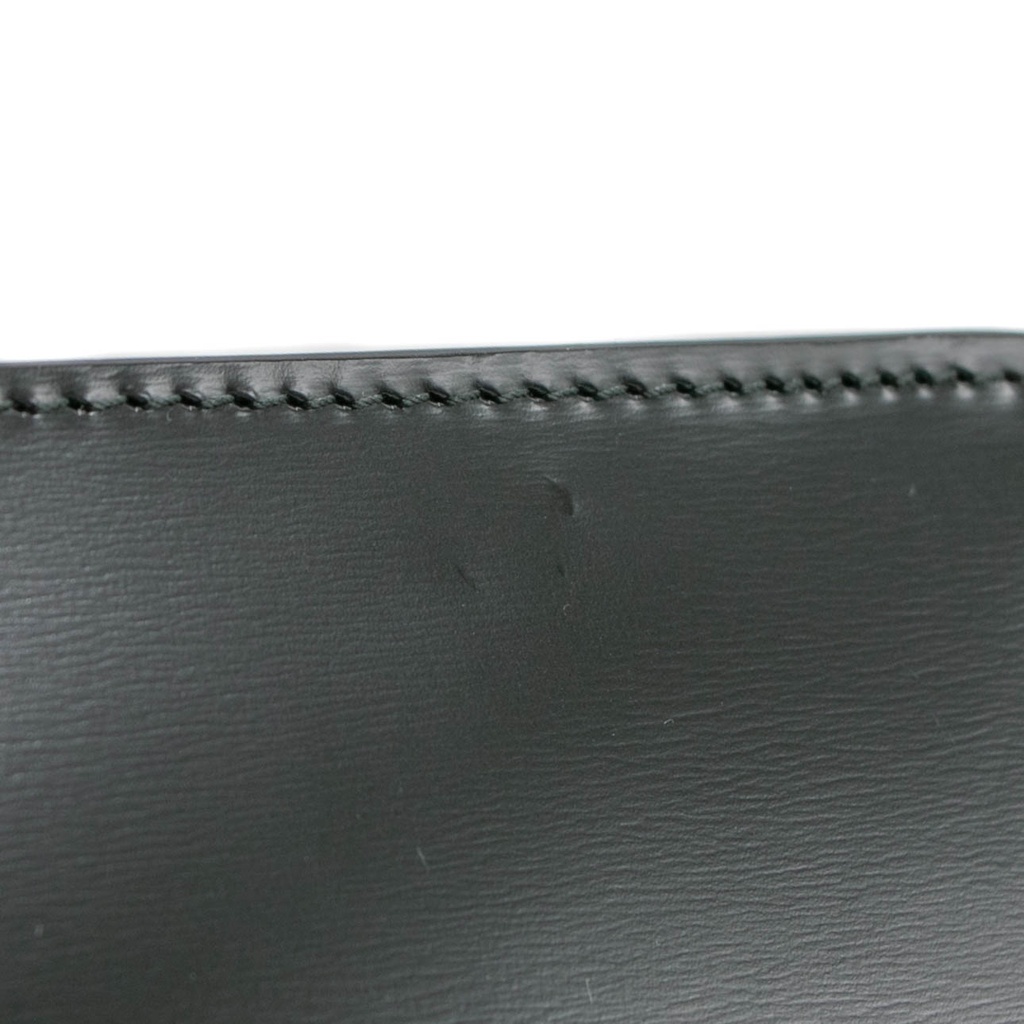 Prada Vitello Pattina Black Leather Small Gold Chain