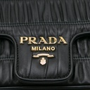 Prada Nappa Gaufre Chain Flap Black Handbag