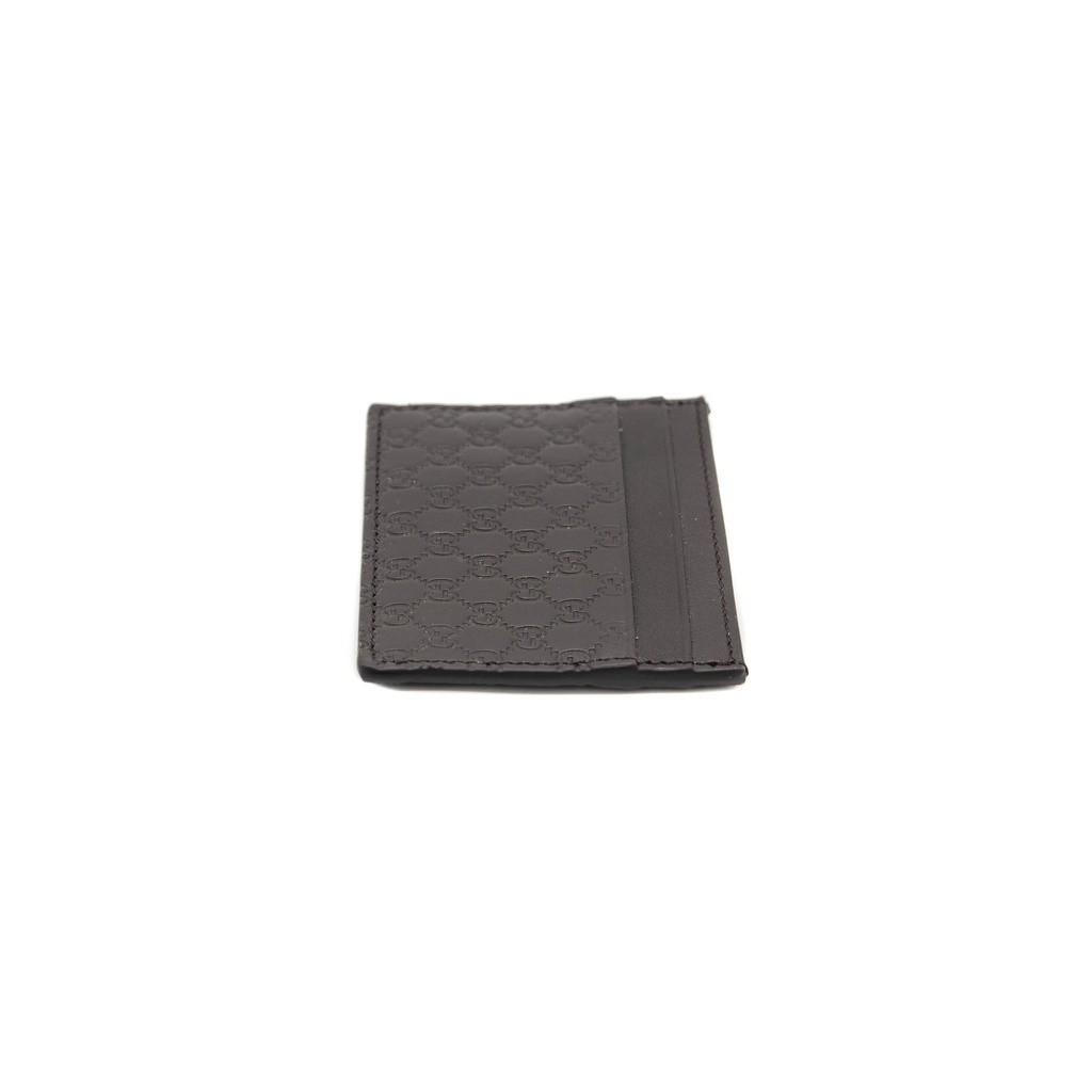 Gucci Microguccissima Brown Leather Card Case Wallet 262837