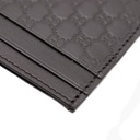 Gucci Microguccissima Brown Leather Card Case Wallet 262837
