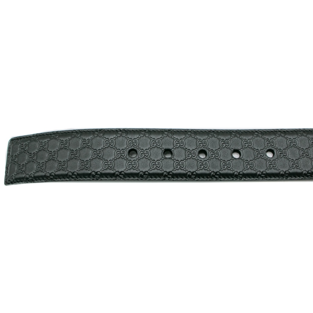Gucci Microguccissima Black Belt 449716 Size 95 38