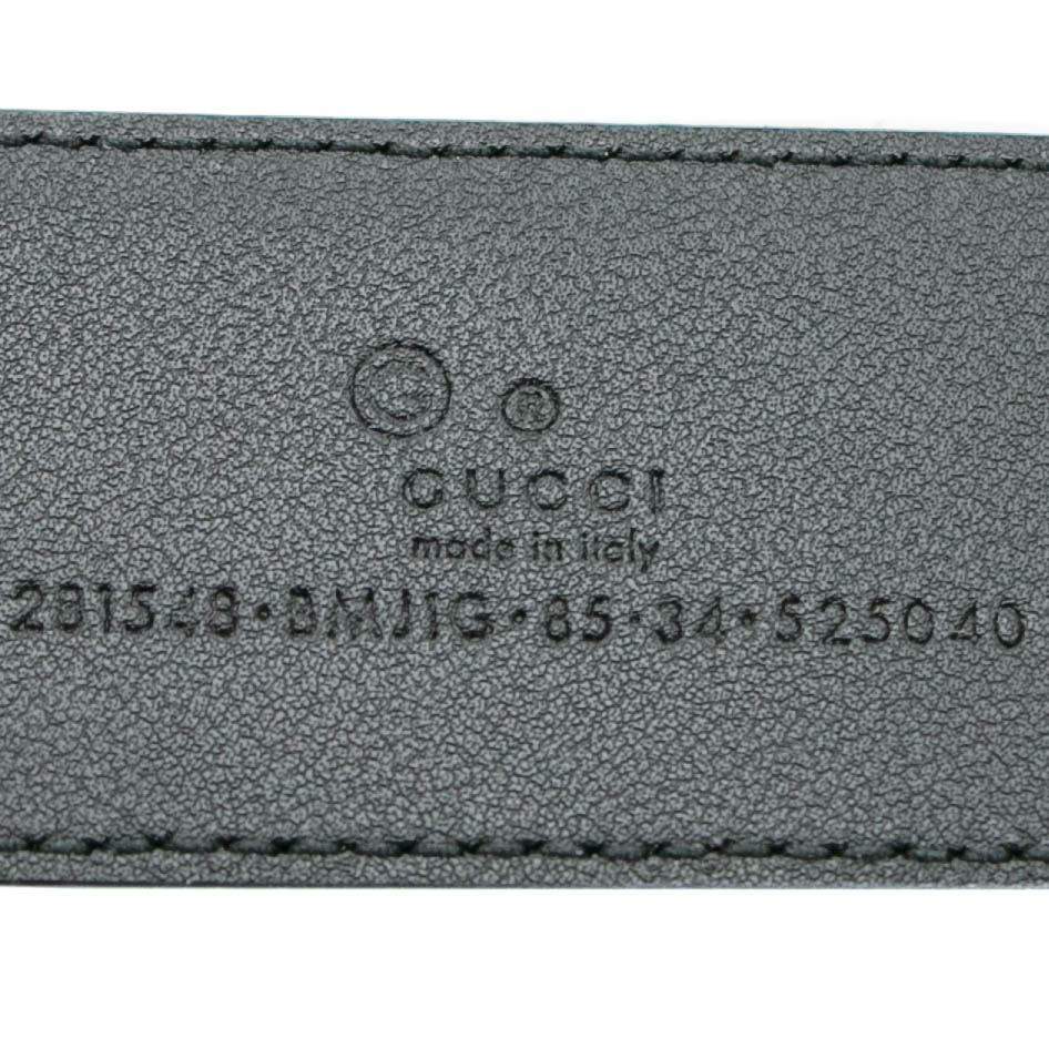 Gucci Microguccissima Black Belt 281548 Size 85 34
