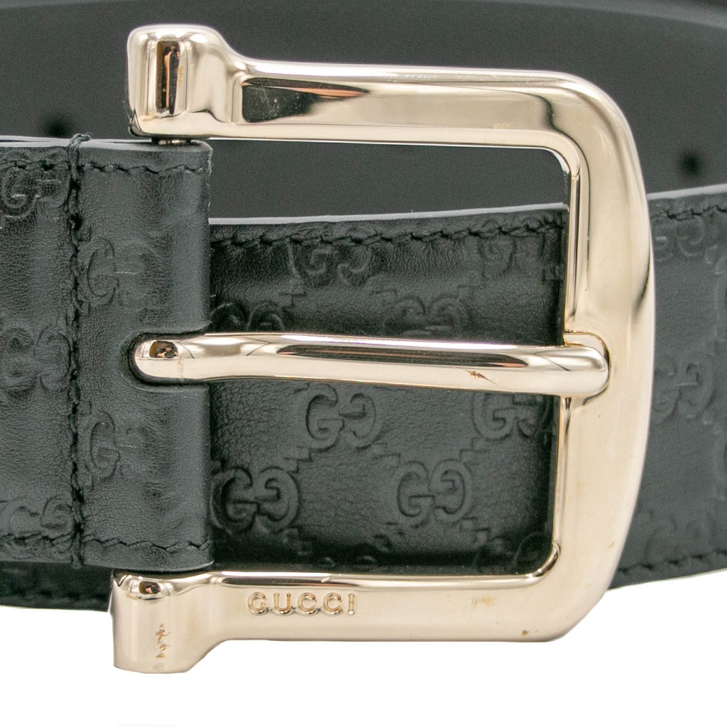 Gucci Microguccissima Black Belt 281548 Size 85 34
