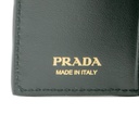 Prada Bifold Compact Leather Wallet Black