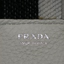 Prada Flou Leather Shoulder Bag White