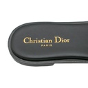 Christian Dior D-Club Slide Black Calfskin Size 39