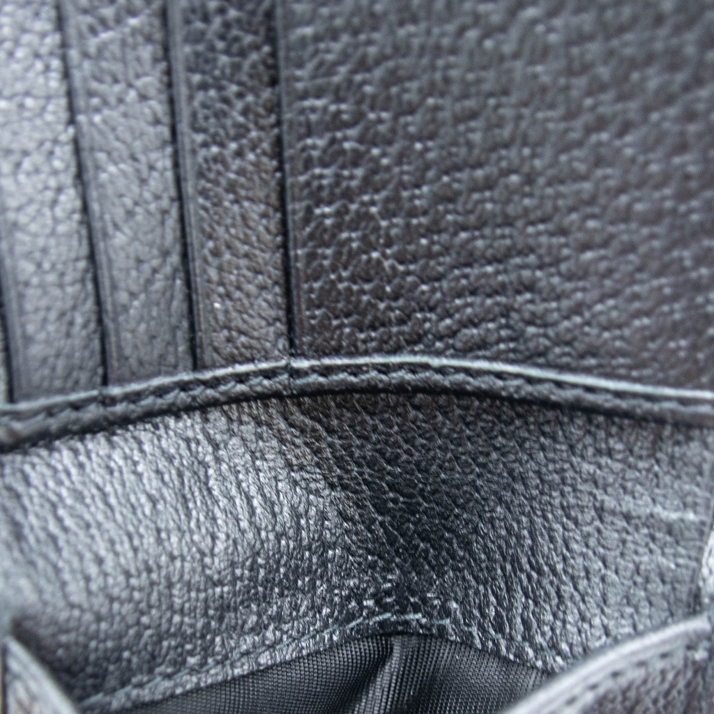 Gucci Calfskin Boar Effect GG Marmont Bi-Fold Wallet Black 428726