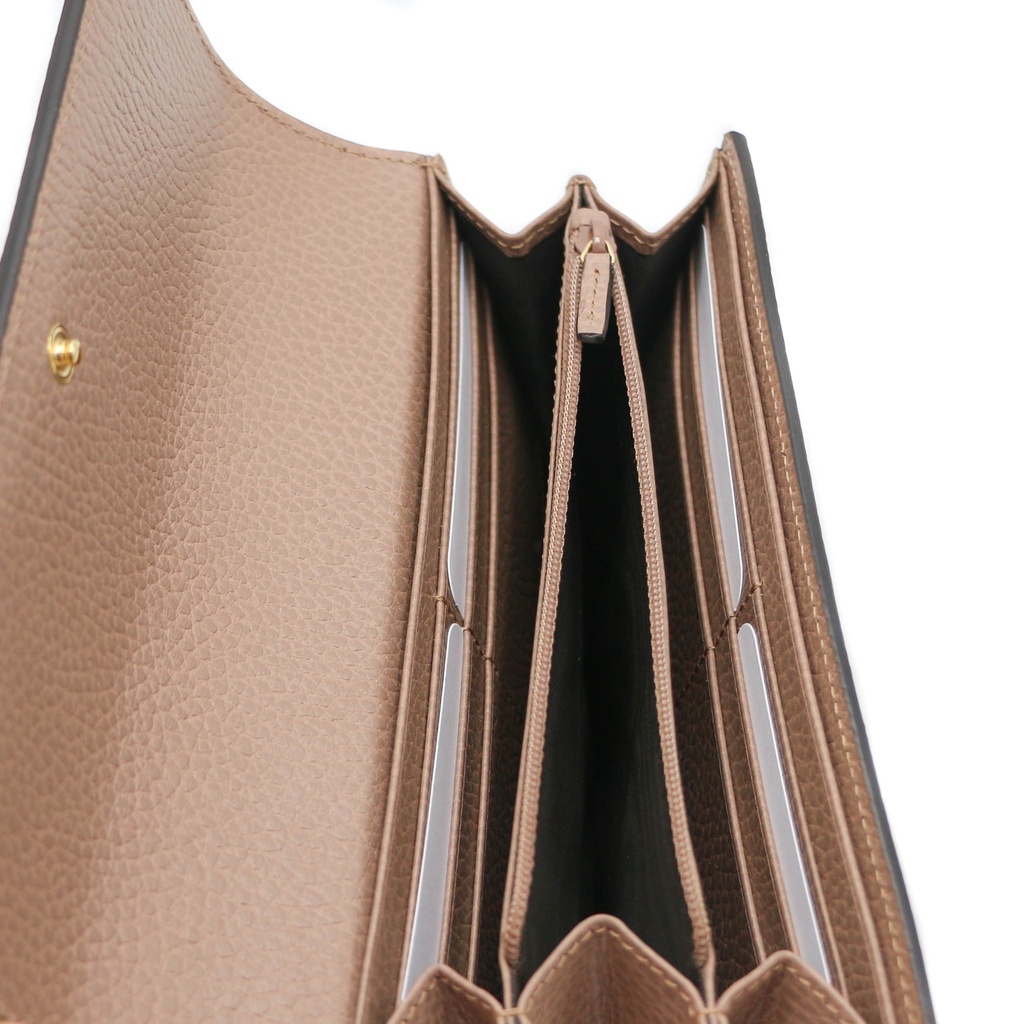 Gucci Marmont Leather Continental Wallet Dusty Pink 456116