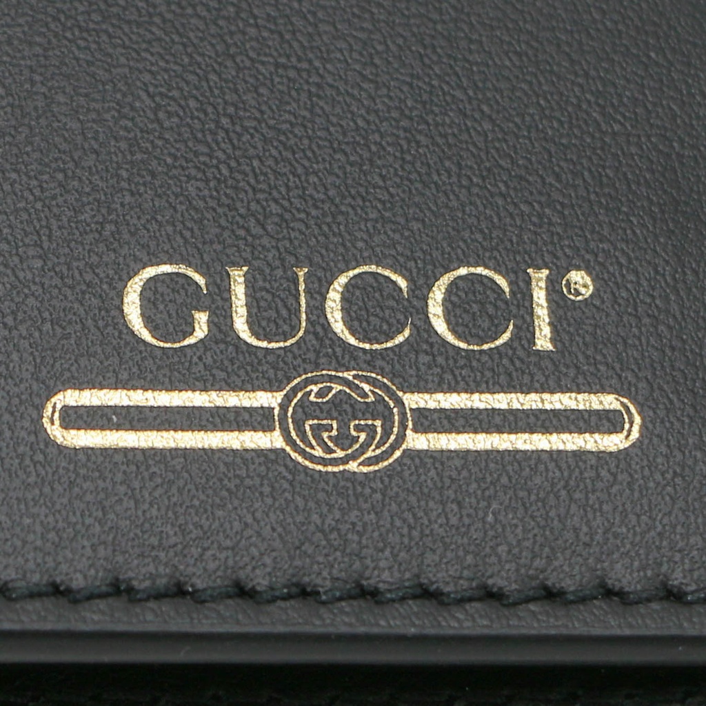 Gucci Leather Bifold Wallet With Gucci Logo 547585