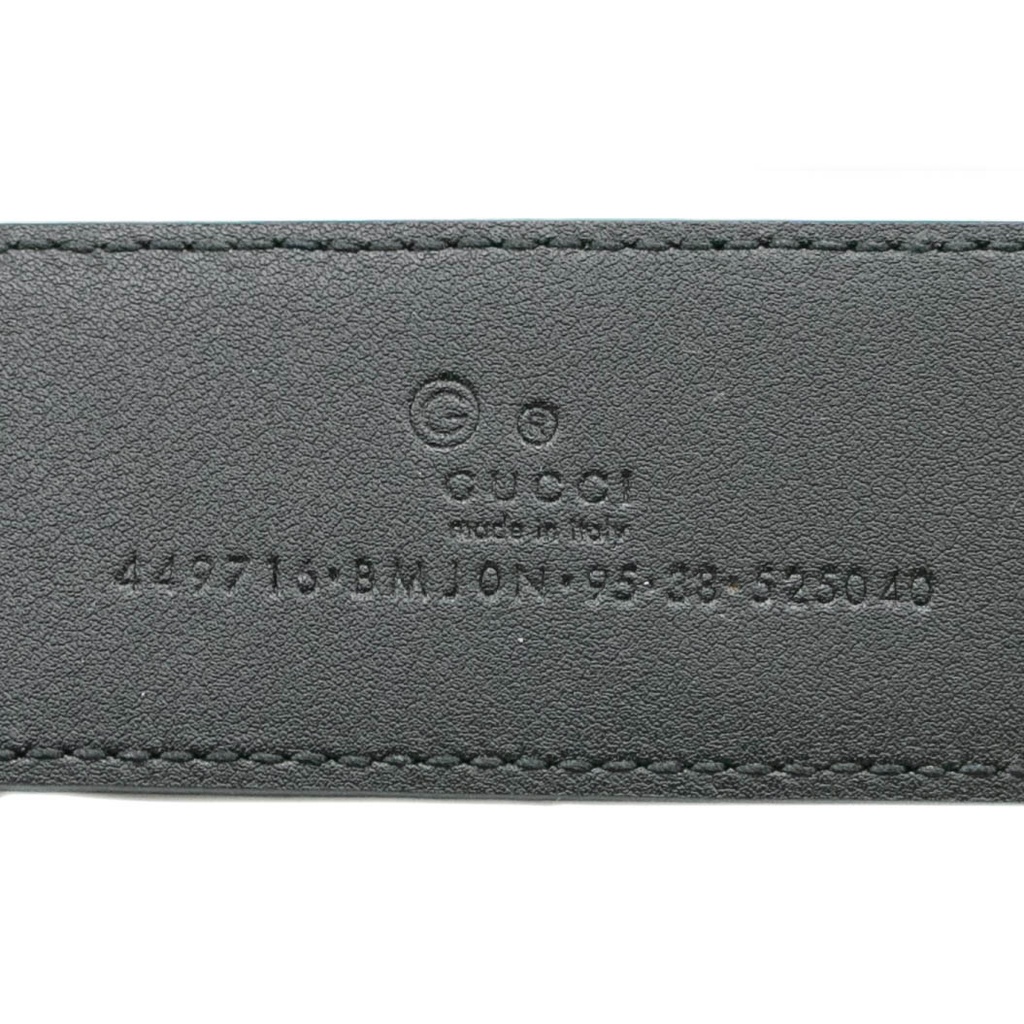 Gucci Microguccissima Black Belt 449716 In Size 95 38