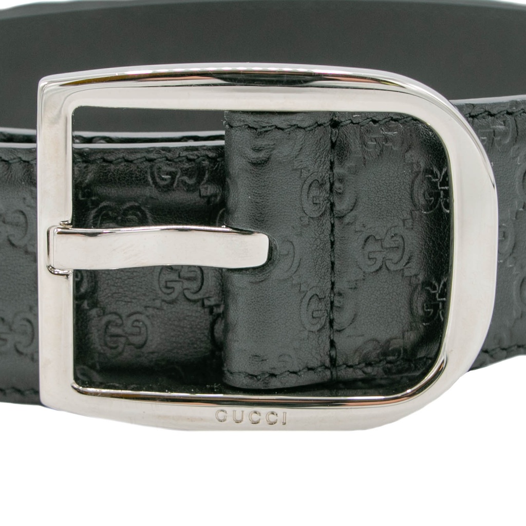 Gucci Microguccissima Black Belt 449716 In Size 95 38