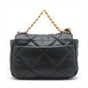 Chanel 19 Lambskin Shoulder Bag Black 