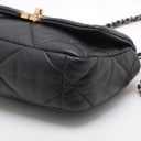 Chanel 19 Lambskin Shoulder Bag Black 
