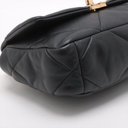Chanel 19 Lambskin Shoulder Bag Black 
