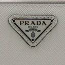 Prada White Small Saffiano Leather Wallet With Logo 2ML049