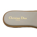Christian Dior D-Club Slide White Calfskin Size 35 1/2