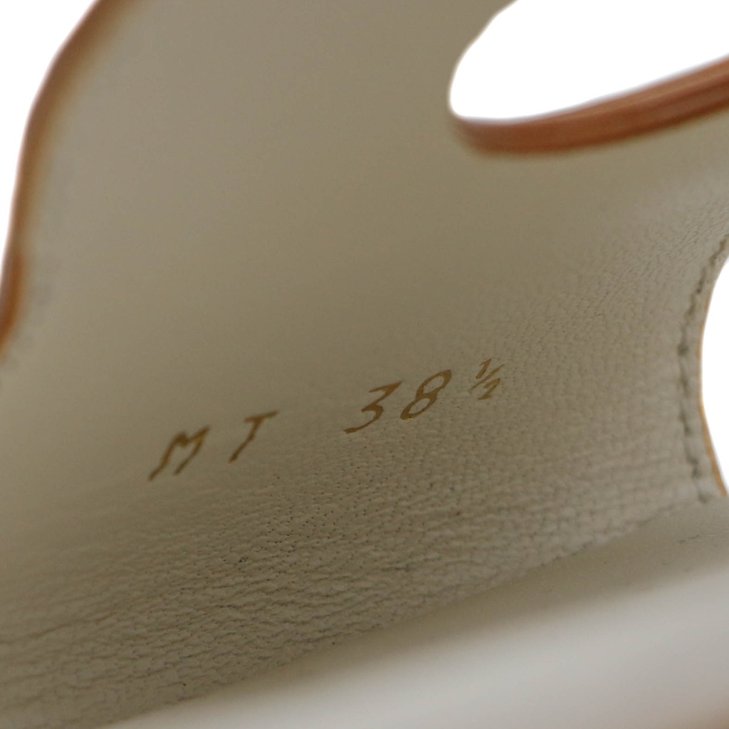 Christian Dior D-Club Slide White Calfskin Size 38 1/2