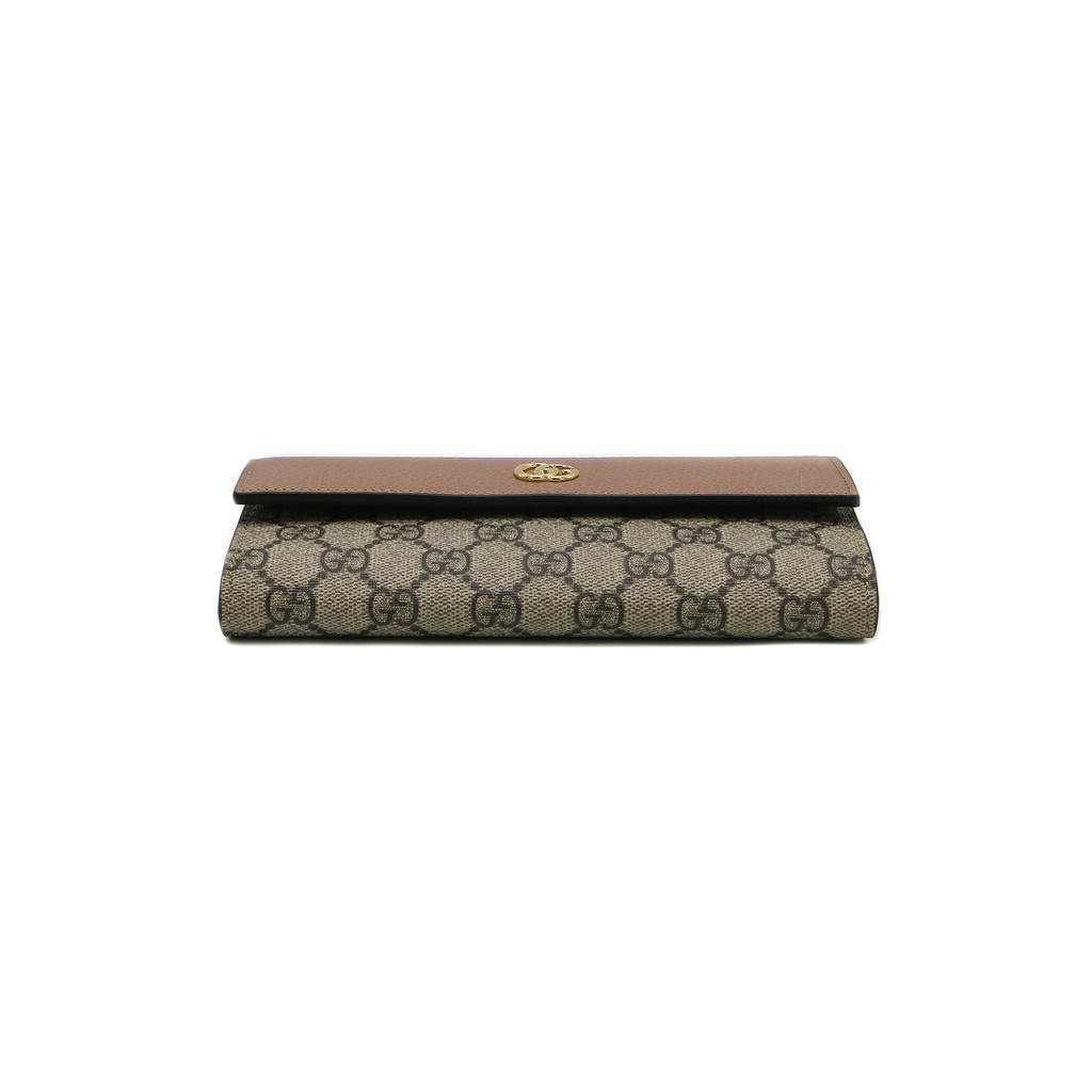 Gucci Marmont Leather Continental Wallet Dusty Pink 456116