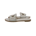Christian Dior D-Club Slide White Calfskin Size 38