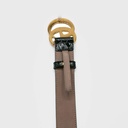 Guccin GG Marmont Leather Slim Black Belt with Shiny Buckle 414516 In Size 95 35