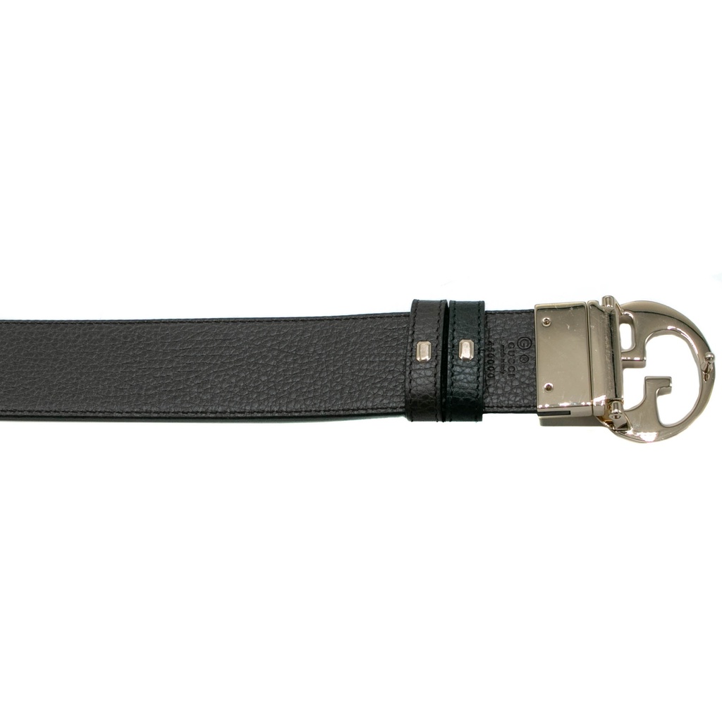 Gucci Calfskin 1973 Reversible Belt Black And Brown 450000 In Size 85 34