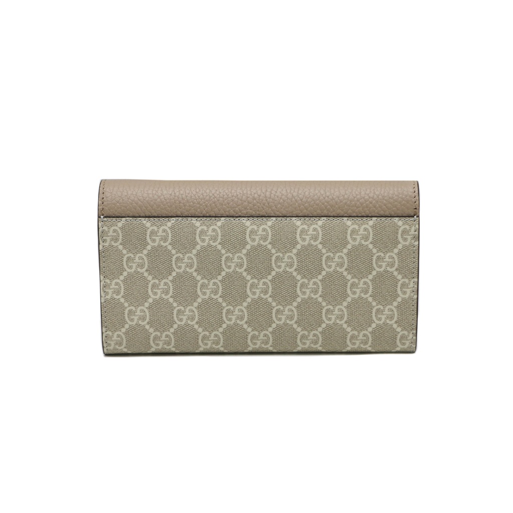 Gucci GG Marmont Leather Continental Wallet Beige 456116