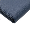 BVLGARI/Bulgari Bifold Blue Calf Leather Wallet