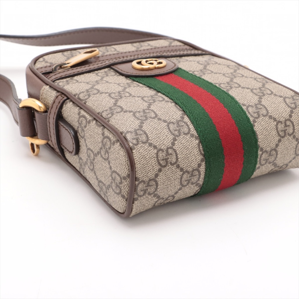 Gucci GG Supreme Ophidia Shoulder Bag Brown 598127